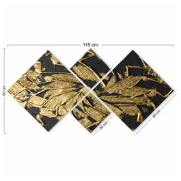 Wallity Conjunto de 4 Cuadros Decorativos de MDF Multicolor